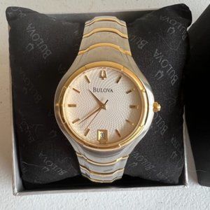 Bulova Men's (98G99) Stainless and Gold wristwatch (NEW)